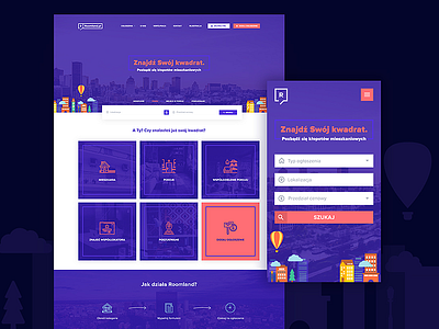 Roomland - LP design purple seo ui ux web webdesign