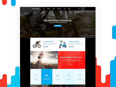 Monteria - Bike company - LP blue design red seo ui ux web webdesign