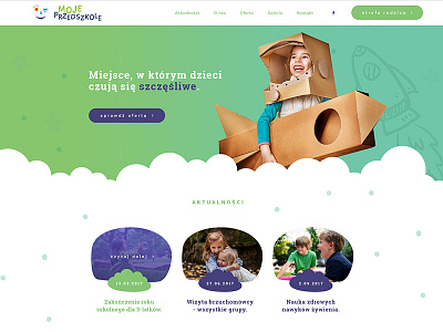 Kindergarten Website design green ui ux web webdesign
