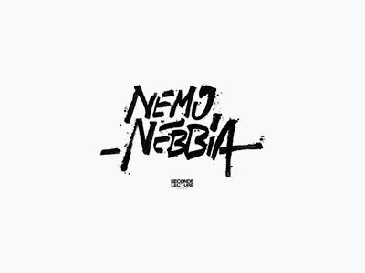 Nemo Nebbia Logo brush calligraphy handwritting hip hop logo