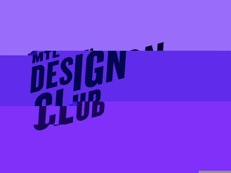 MTL Design Club Logo camp club community creative design event glitch logo meetup montreal quebec talk
