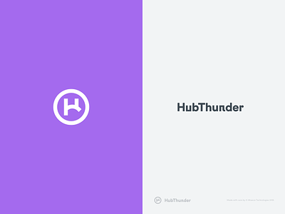 HubThunder - Logo app branding call center circular cloud h logo phone startup storage telecom