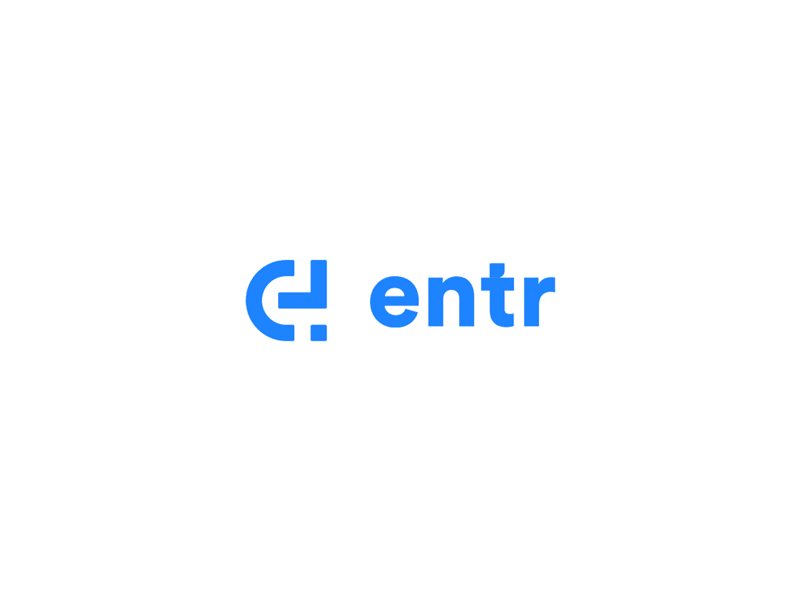 ENTR - Logo proposal branding e face letter location logo search spaces startup wink