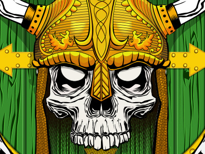 Viking Skull T-shirt illustration illustrator military vector
