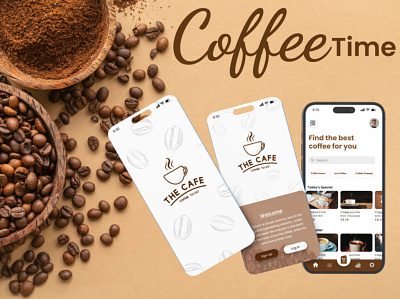 Modern Coffee Application UI UX design app design branding coffee app coffee ui design figma graphic design ui ui design