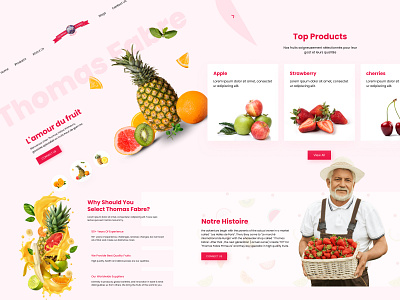 Thomas Fabre - Food Store theme branding design expert design famous fruit fruit website graphic design landing page latest modern saas trending ui ui ux design ux web design website website design