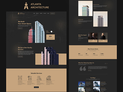 Atlanta Architecture - architect company website architec architecture branding design expert design landing page latest modern popular trending ui ui ux design ux web website website design