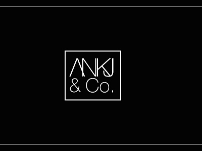 ANKJ & Co. amit blackandwhite branding contrast design logo minimal modern design negative space slick