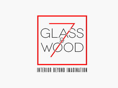7 glass and work- Logo design branding contrast design graphic design logo logodesign red