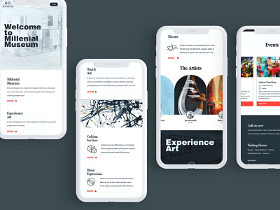 Millenial Museum - Web design design ui ux web design