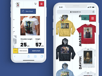 iWearArt - Web design design ui ux web design