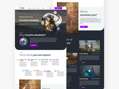 Creative Buddies - Web Design design ui ux web design
