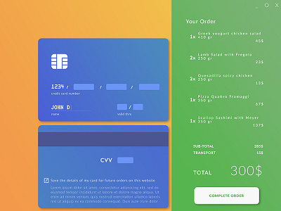Ui002 - Credit Card Checkout