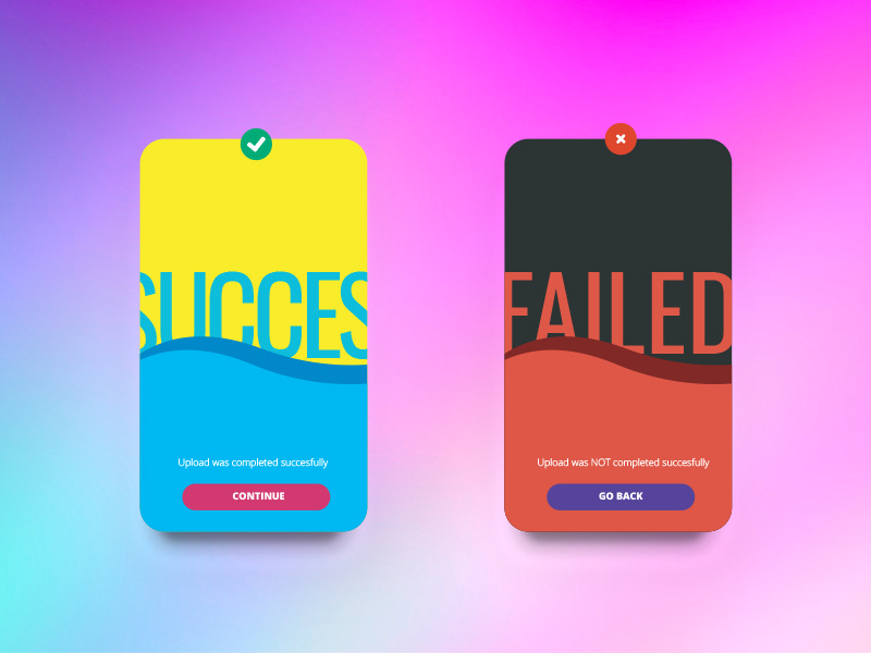 Ui011 - Flash Message (Error/Success) failed succes error page flashmessage 011 dailyui