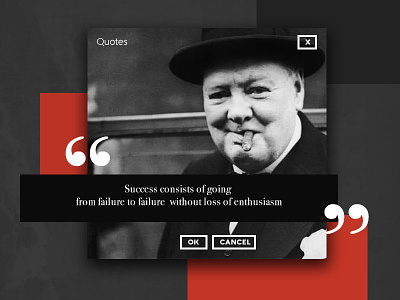 Ui016 - Pop-Up / Overlay 016 churchill dailyui overlay popup quotes