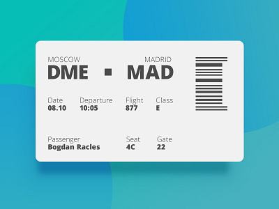 Ui024 - Boarding Pass 024 boarding boardingpass dailyui pass