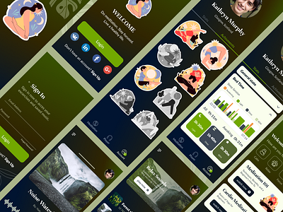 Concept App Meditation app design ui