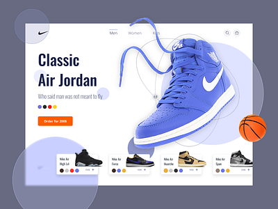 Concept Air Jordan's online shop ui