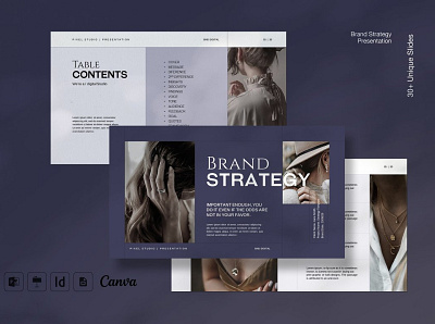 Brand Strategy CANVA #1 app branding design graphic design illustration logo typography ui ux vector