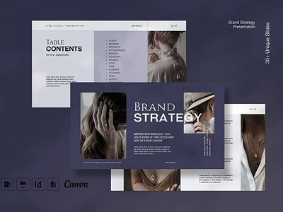 Brand Strategy CANVA #1 app branding design graphic design illustration logo typography ui ux vector