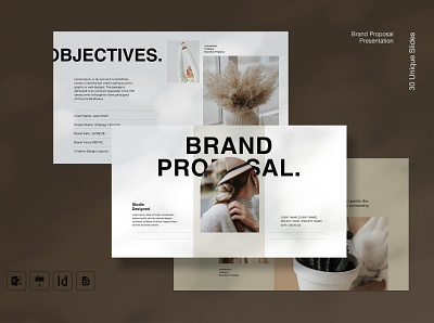 Brand Proposal Template #1 app branding design graphic design illustration logo typography ui ux vector
