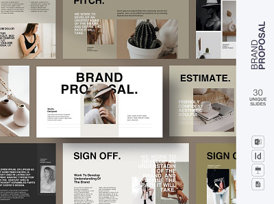 Brand Proposal Template #2 app branding design graphic design illustration logo typography ui ux vector