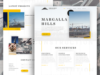 Website Concept Construction Company concept constrution debut home page homepage landing page photoshop sketchapp ui user experience user interface ux web interface work in process