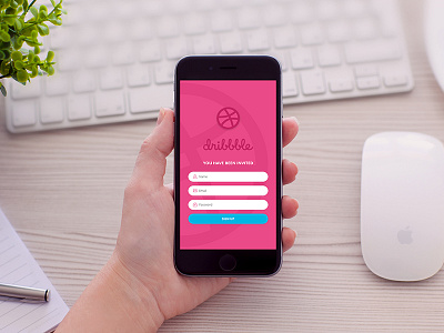 Dribbble Sign Up Screen