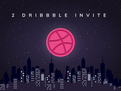 2 Dribbble Invite Giveaway design dribbble dribbbleinvite giveaway graphic illustration invitation invite landscape
