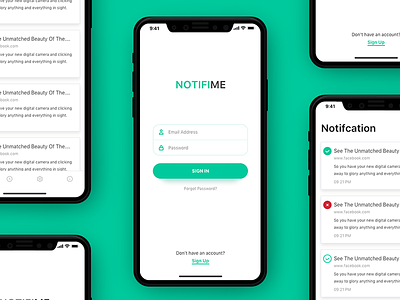 NOTIFIME Mobile App Design chatbot concept interface ios iphone x mobile mockup sketch sketchapp ui ux