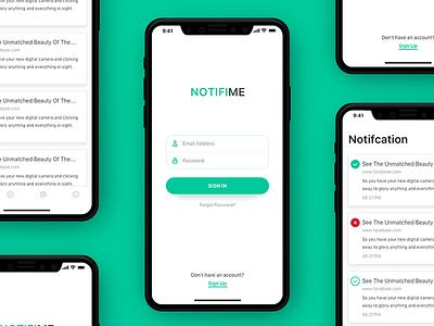 NOTIFIME Mobile App Design