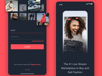 Mobile App Login and Onboarding Screens concept dark app dribbble ecommerce interface ios iphone iphone x login mobile sign in sketch sketchapp ui user experience user interface ux work in process