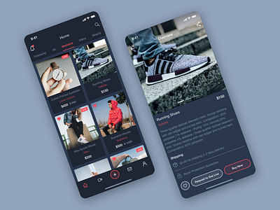 Product Listing concept dark dark app dribbble ecomerce interface ios iphone iphone x iphonex listings sketch sketchapp ui user center design user experience user interface ux designer ux ui work in process