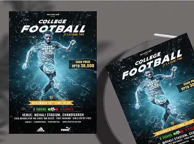 College Football Competition Flyer college football flyer graphic design illustration photoshop ui