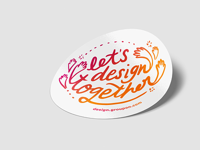 Let's design together! branding design figma groupon product stickers typography ux