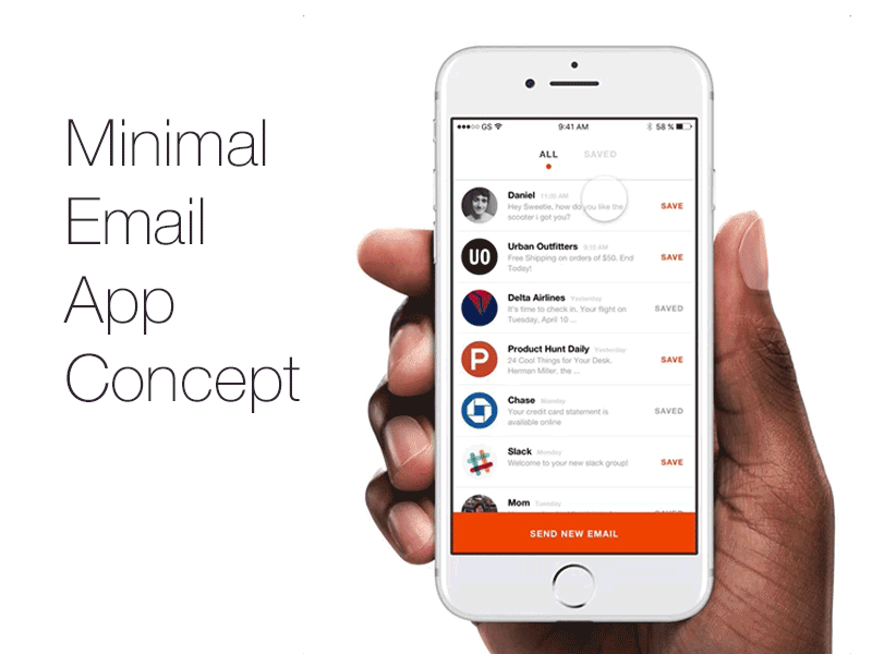 Minimal Email App app email framer minimal mobile simple ui ux