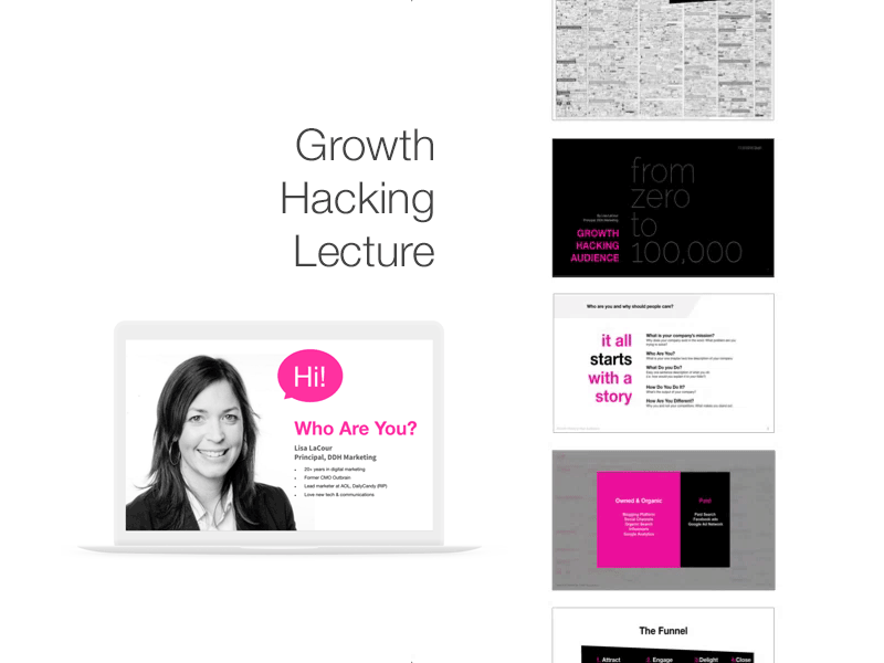 Growth Hacking Presentation Design deck growth lecture presentation slides