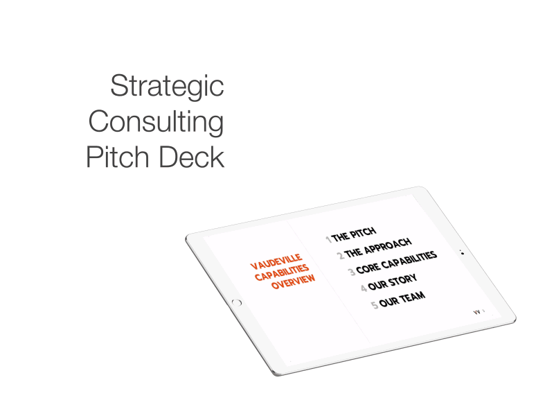 Strategic Consulting Pitch Deck consulting deck design pitch presentation slides team