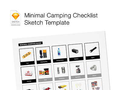 Minimal Camping List camping checklist freebie minimal pdf sketch template