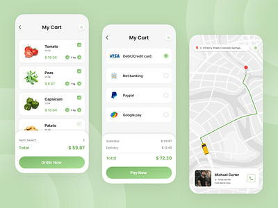 Add To Cart - Grocery App UI Design