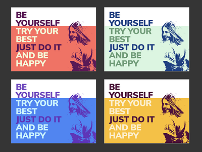 Be Yourself color fun happy image typo