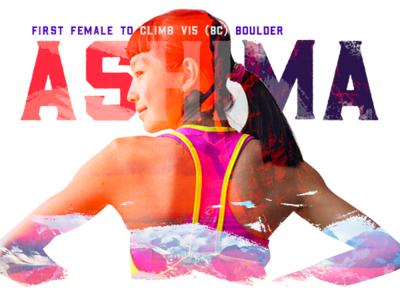 Ashima Shiraishi / Boulder Climber aapi ashima asian athlete climbing design espn illustration photoshop rock shiraishi sports typography