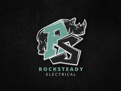 Rocksteady animal logo rhino rhino logo rocksteady rs