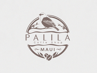 Palila bird bird logo brunches coffee coffee bean coffee beans coffee logo coffee shop logo logo logodesign logotype maui palila tree