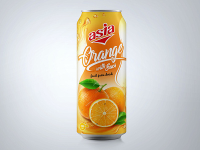 Orange juice can design design drink label orange juice