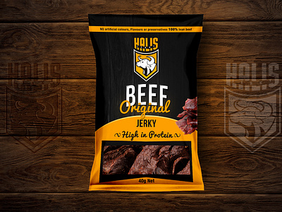 Package and logo Design beef beef jerky black cow food food design food package graphic design illustration logo design logo design concept mockup package package design package mockup pouch