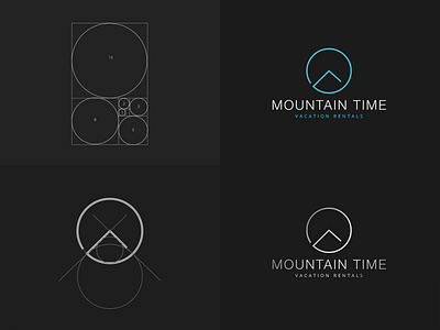 Mountain Time logo concept branding design golden ratio logo logo logo design symbol vacation rentals