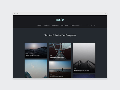 EZIO | Photography Masonry Blog agency creative designer photography portfolio showcase theme visual artist webdesign wordpress