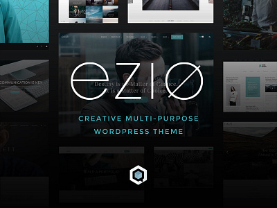 EZIO | Promo Material agency business creative designer freelancing multi purpose portfolio theme visual artist webdesign wordpress