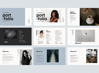 Minimal Portfolio Canva Template #7 app branding design graphic design illustration logo typography ui ux vector